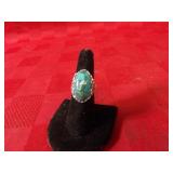 Sterling Silver ring. Blue Moon Turquoise