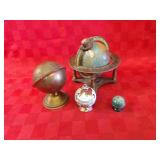 Globe decanters, figures, misc.