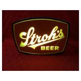 Vintage Stroh's Beer lighted sign.