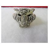 Large Natasha jeweled tiger cuff bracelet.