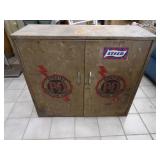 P&D Ignition parts steel cabinet.