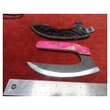 Handmade forged Damascus fixed blade knife