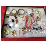 Showcase of jewelry.