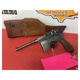 Excellent Mauser/KFS .30cal Broom Handle Pistol