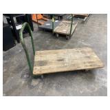 Rolling Flat Cart with Wooden Deck