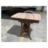 MARBLE TOP ANTIQUE TABLE