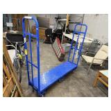 BLUE ROLLING CART U BOAT SYTLE CART