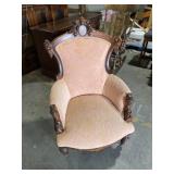 Victorian Rococo Revival carved walnut s