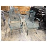 2 METAL OUTDOOR CHAIRS LOOKS LIKE ONE ROCKER