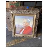 POPE FRAMED OIL PAINTING