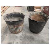 (2) Metal Planters