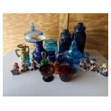 Blue Canisters, Blue Pottery, Glassware, Figurines