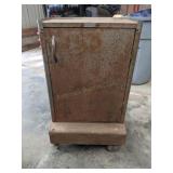 Small Metal Cabinet on Wheels