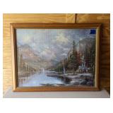Thomas Kinkade Puzzle Picture in Frame