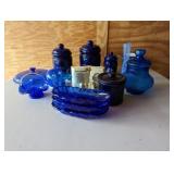 Several Pieces of Blue Glass