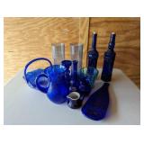 Several Pieces of Blue Glass