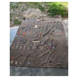 Wool Blanket with Military Divisional Patches