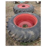 (2) Case IH 10 Hole Rims 18.4-38 Tires