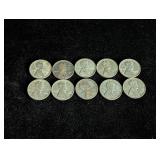 (10) 1943 Steel Cent Coins