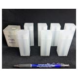 Empty Plastic Coins Tubes: