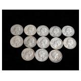 (13) 1962 & 1963 Washington Silver Quarters