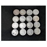 (16) Buffalo Nickel Coins: