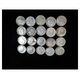 (20) Roosevelt Silver Dimes