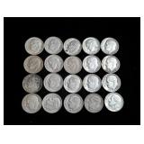 (20) Roosevelt Silver Dimes