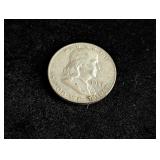 1957-D Franklin Silver Half Dollar Coin