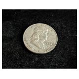 1958-D Franklin Silver Half Dollar Coin