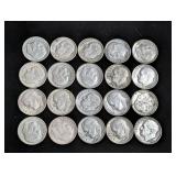 (20) Roosevelt Silver Dimes
