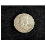 1957-P Franklin Silver Half Dollar Coin