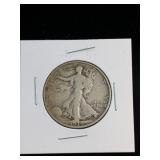 1939-S Walking Liberty Silver Half Dollar
