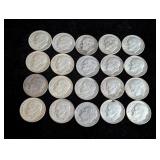 (20) Roosevelt Silver Dimes