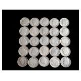 (25) 1950s Roosevelt Silver Dimes