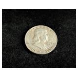 1957-D Franklin Silver Half Dollar Coin