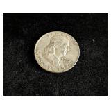 1958-D Franklin Silver Half Dollar Coin