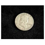 1952-D Franklin Silver Half Dollar Coin