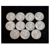 (11) 1960s-D Washington Silver Quarters