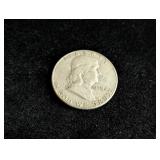 1954-P Franklin Silver Half Dollar Coin