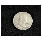 1954-S Franklin Silver Half Dollar Coin