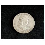 1951-D Franklin Silver Half Dollar Coin