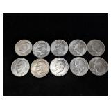 (10) 1972 Eisenhower Dollar Coins
