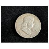 1952-D Franklin Silver Half Dollar Coin