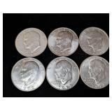 (5) 1972-D Eisenhower Dollar Coins;