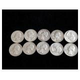 (10) 1962 & 1963 - D Washington Silver Quarters