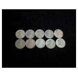 (10) 1943 Steel Cent Coins