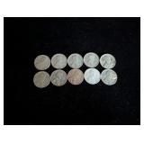(10) 1943 Steel Cent Coins