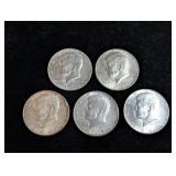 (5) 1967 Kennedy Half Dollar Coins