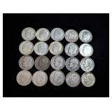 (20) Roosevelt Silver Dimes